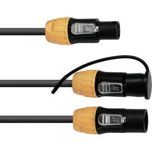 EUROLITE Câble adaptateur IP T-Con(m)/2xT-Con(f) - Câbles Powercon