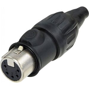 Neutrik XLR 5P Connector, female TOP Contacts plaqués or, boîtier inox - Connecteurs XLR 5 pole