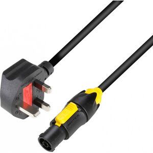 Adam Hall Cables 8101 TCON 0150 GB - Cordon d'alimentation BS1363/A Powercon True1 1,5 mm² 1,5 m