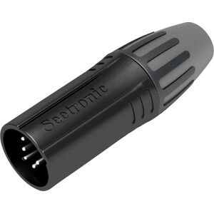 Seetronic XLR 5P Connector - male Broches argentées - boîtier noir - Connecteurs XLR 5 pole