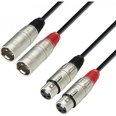 Adam Hall Cables K3 TMF 0600 - Câble audio 2 connecteurs XLR sur 2 - Câbles jumeaux - Publicité Adam Hall Cables K3 TMF 0600 - Câble audio 2 connecteurs XLR sur 2 - Câbles jumeaux - Publicité