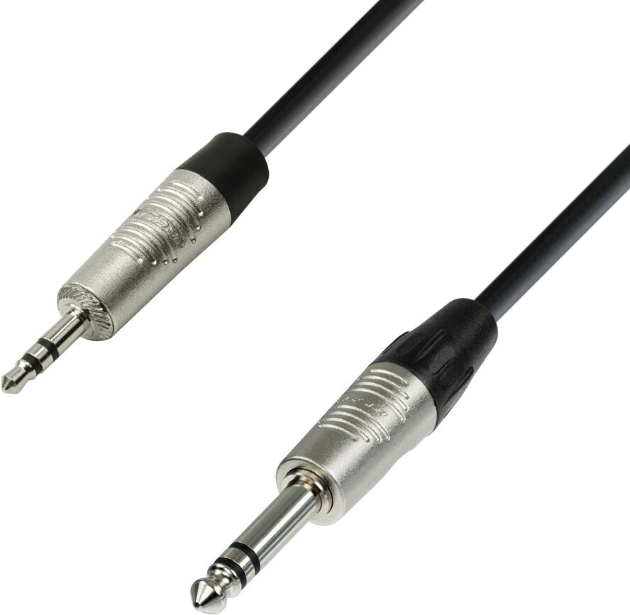 Adam Hall Cables 4 STAR BVW 0150 - REAN 6.3 mm Jack Stereo - 3.5 Jack Stereo 1.5 m - Câble à prise jack