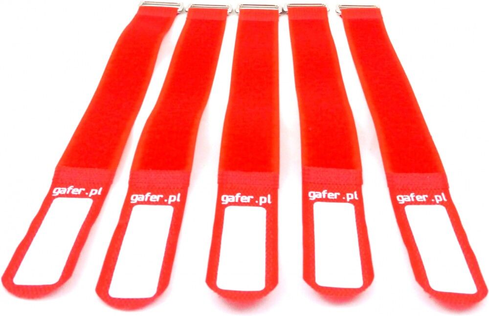 Sonstige GAFER.PL Sangles d'attache 25x550mm 5 pièces rouge - Accessoires divers