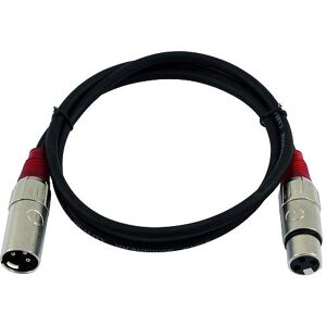 OMNITRONIC câble XLR 3pin 0.5m bk/rd - Câbles DMX