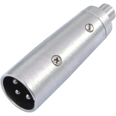 Adaptateur XLR vers RCA - Argenté - Accessoire audio - Publicité Adaptateur XLR vers RCA - Argenté - Accessoire audio - Publicité