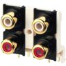 MONACOR T-740G Bornier RCA pour circuits imprimés - Prise encastrables