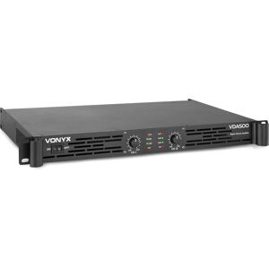 Vonyx VDA500 Amplificateur de sonorisation 1U 2x 250W - Amplificateurs de puissance bicanaux