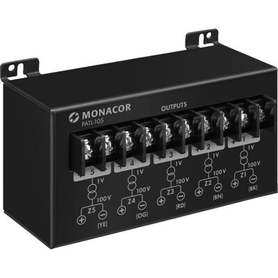 MONACOR Modèle PATL-105 Transformateur 5 voies 100V - Accessoires haut-parleur - Publicité MONACOR Modèle PATL-105 Transformateur 5 voies 100V - Accessoires haut-parleur - Publicité