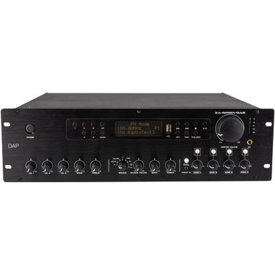 Amplificateur mélangeur DAP-Audio ZA-9250VDAB 250 W 100 V 4 zones avec niveaux de volume réglables - Installation amplificateurs - Publicité Amplificateur mélangeur DAP-Audio ZA-9250VDAB 250 W 100 V 4 zones avec niveaux de volume réglables - Installation amplificateurs - Publicité