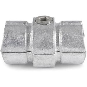 Riggatec Rallonge intérieure de raccord de tube Riggatec pour tube de 48,3 mm en argent - Raccords pour tubes de 48,3 mm