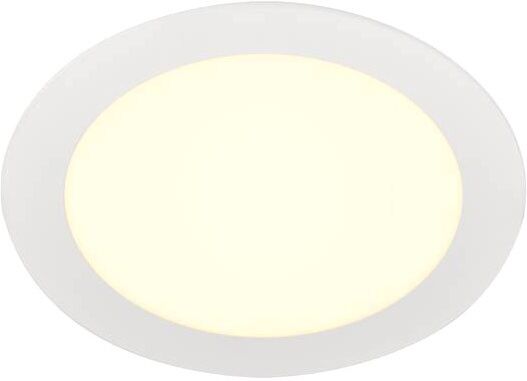 SLV SENSER 18, encastré de plafond intérieur, rond, blanc mat, LED, 9,7W, 3000K - Spot de plafond