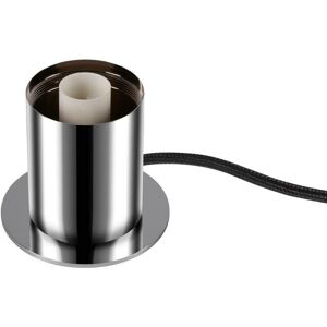 Combinez VARYT en système modulaire pour créer des plafonniers ou des appliques murales personnalisés et des lampes à poser ou des suspensions. Les socles de haute qualité disponibles en cinq coloris (noir, blanc, chromé, laiton, cuivre) offrent une grande liberté de conception avec les abat-jour en verre. Ainsi, le système flexible VARYT permet de créer des solutions d'éclairage personnalisées et élégantes pour les intérieurs les plus divers, tout en soulignant les goûts individuels.Données techniques: Nom du produit: VARYT, Couleur: chrome, Matière: aluminium, Puissance en watts: 6 W, Douille: E14, Nombre de douilles: 1, Code IP: IP20, Montage: Mobile, Forme: rond, Hauteur: 7.9 cm, Diamètre: 9 cm, Indice de résistance aux chocs: IK02, Résistance aux chocs: 0.2 joule, Tension nominale primaire: 220-240V ~50/60 Hz, Température ambiante: -20 - 40 °C, Poids net: 0.41 kg, Longueur du câble de raccordement: 200 cm image