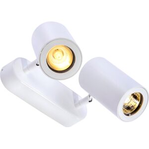 SLV ENOLA B, applique et plafonnier intérieur, double, blanc, GU10/QPAR51, 2x 50W max, inclinable - Lampes murales et de plafond