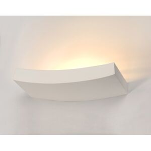 SLV PLASTRA, applique intérieure, curve, blanc, R7s 78mm/QT-DE12, 100W max, plâtre - Lampes murales et de plafond