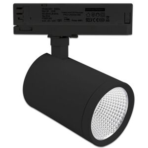 ISOLED Spot pour rail 3 allumages, 35W, 60°, noir mat, 4000K, IRC90 - Lampes avec adaptateur triphasé 230V - Publicité ISOLED Spot pour rail 3 allumages, 35W, 60°, noir mat, 4000K, IRC90 - Lampes avec adaptateur triphasé 230V - Publicité