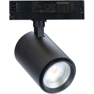 ISOLED 3-PH Spot pour rail 34W 20°-70° noir - Projecteur LED - Publicité ISOLED 3-PH Spot pour rail 34W 20°-70° noir - Projecteur LED - Publicité