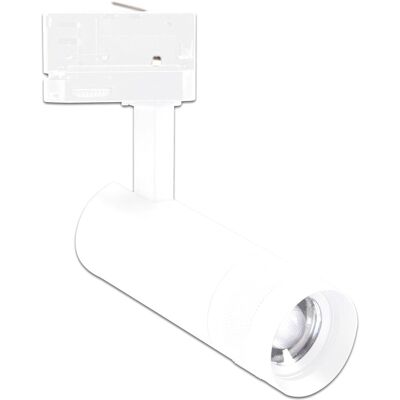 Projecteur sur rail LED ISOLED - Focalisable 8W 20-55° - Blanc Mat - Dimmable - Publicité Projecteur sur rail LED ISOLED - Focalisable 8W 20-55° - Blanc Mat - Dimmable - Publicité