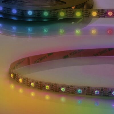 Ruban LED RGB WS2815 - 5m Dimmable IP20 - Publicité Ruban LED RGB WS2815 - 5m Dimmable IP20 - Publicité