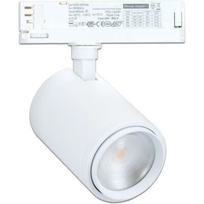 Projecteur rail ISOLED 34W blanc 20°-70° - Éclairage sur rail - Publicité Projecteur rail ISOLED 34W blanc 20°-70° - Éclairage sur rail - Publicité