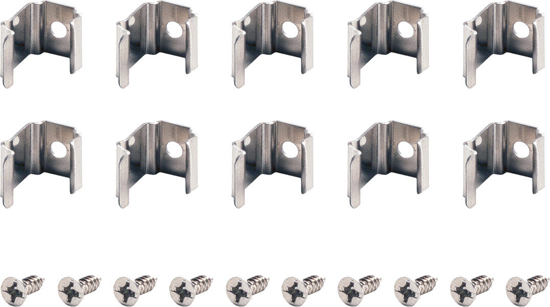 SLV DELF D, clips de montage 45°, inox, 10 pièces - Accessoires pour éclairage décoratif