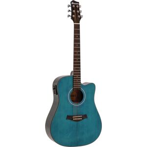 DIMAVERY STW-90 Guitare western, bleu cristal - Guitares