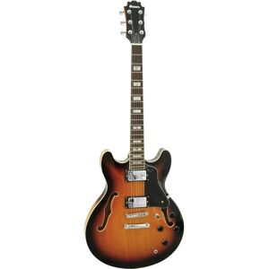 DIMAVERY SA-610 Jazz Guitar, sunburst - Guitares