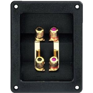 MONACOR ST-400GM Bornier encastré pour le bi-câblage ou la bi-amplification - Construction de haut-parleur