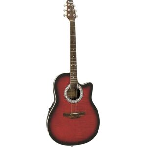 DIMAVERY RB-300 Dos rond, rouge - Guitares acoustiques