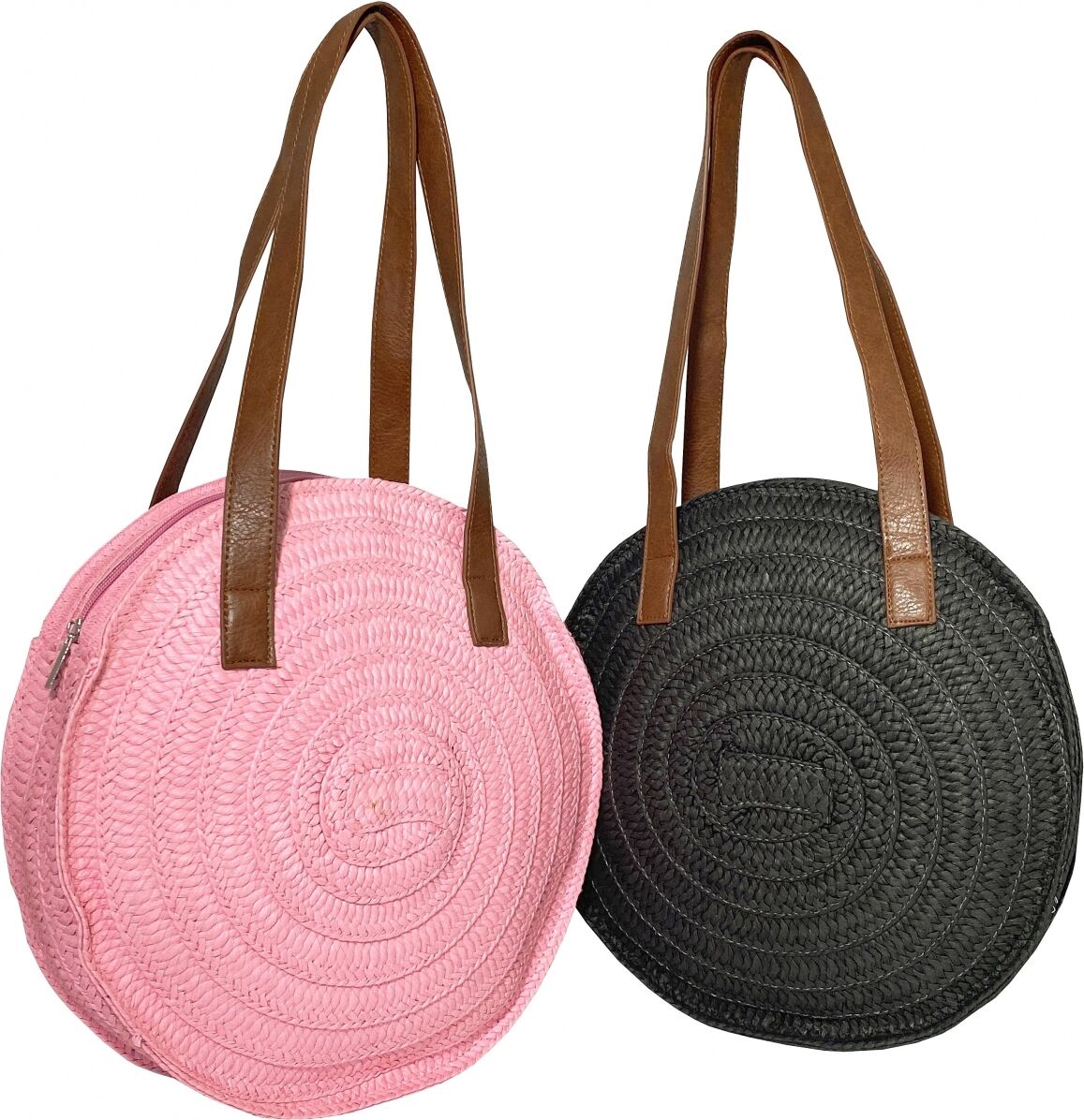 Krlot Lot de 2 Sacs Paniers Ronds Tressés Krlot - ASSORTIS Krlot Lot de 2 Sacs Paniers Ronds Tressés Krlot - ASSORTIS