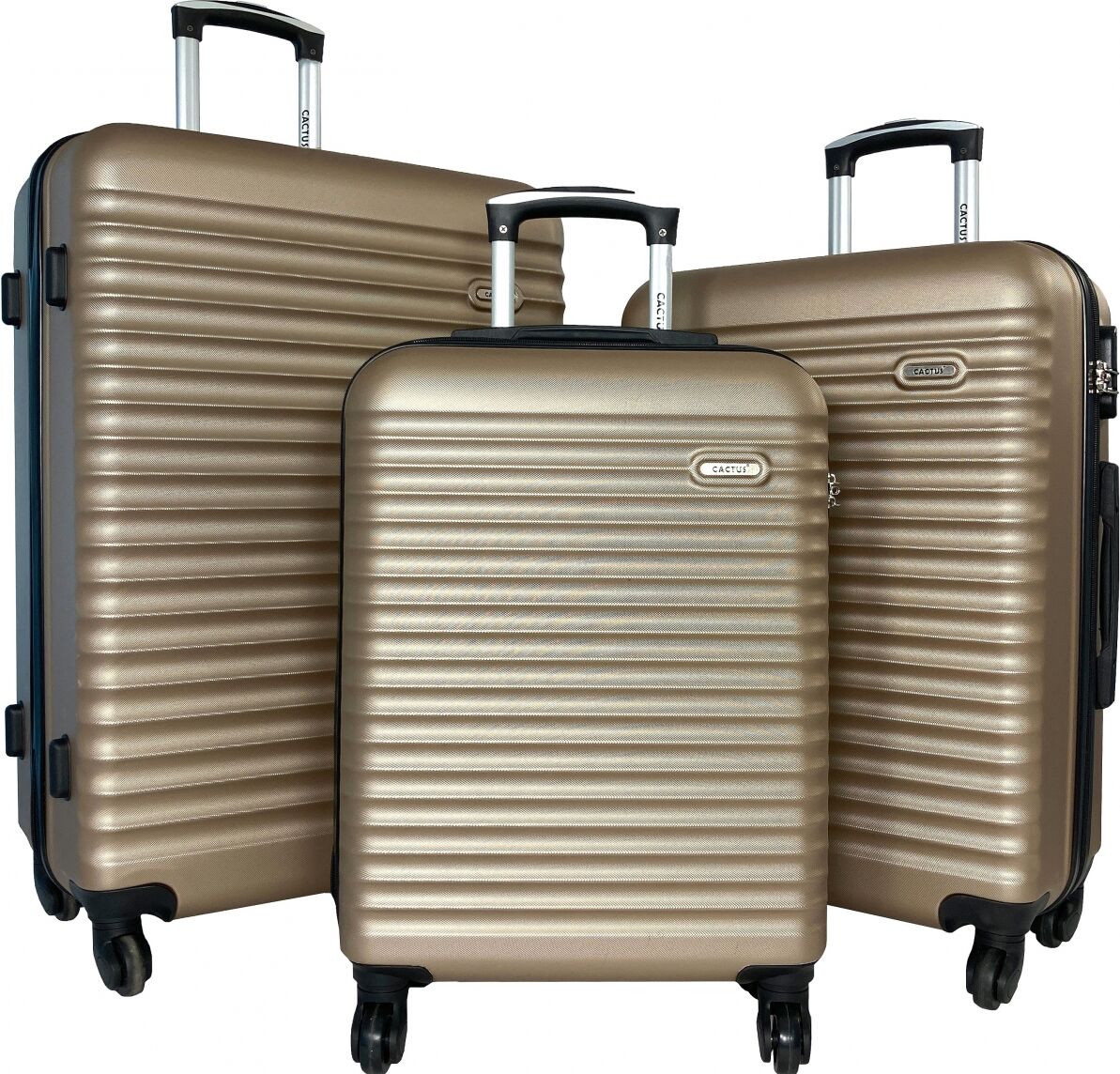 Cactus Lot 3 Valises Rigides dont 1 Valise Cabine Cactus ABS - CHAMPAGNE Cactus Lot 3 Valises Rigides dont 1 Valise Cabine Cactus ABS - CHAMPAGNE