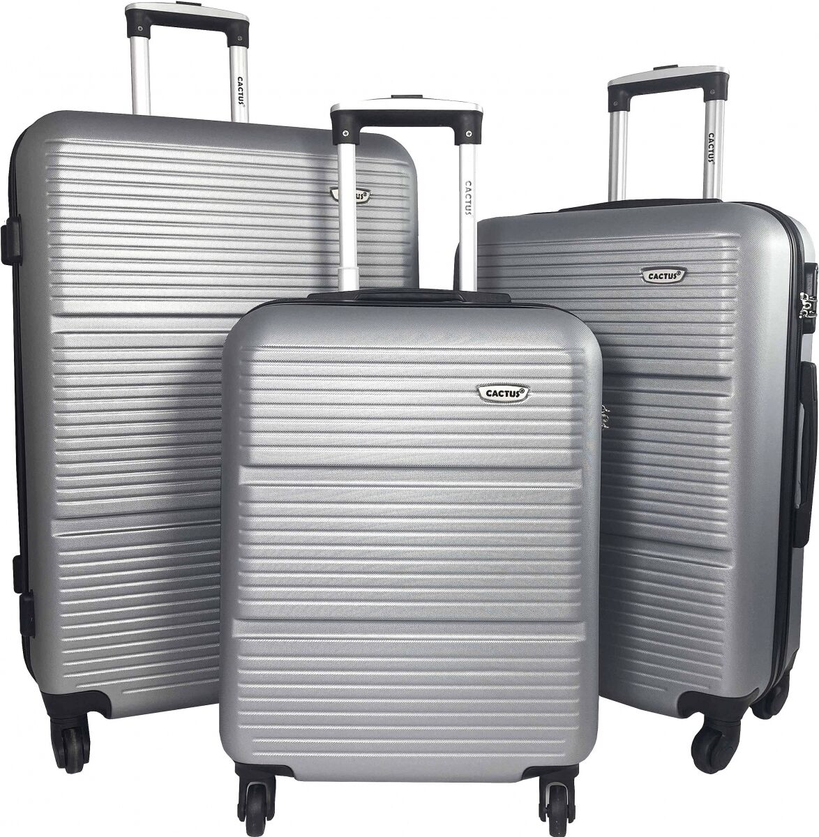 Cactus Lot 3 Valises Rigides dont 1 Valise Cabine Cactus ABS - ARGENT Cactus Lot 3 Valises Rigides dont 1 Valise Cabine Cactus ABS - ARGENT