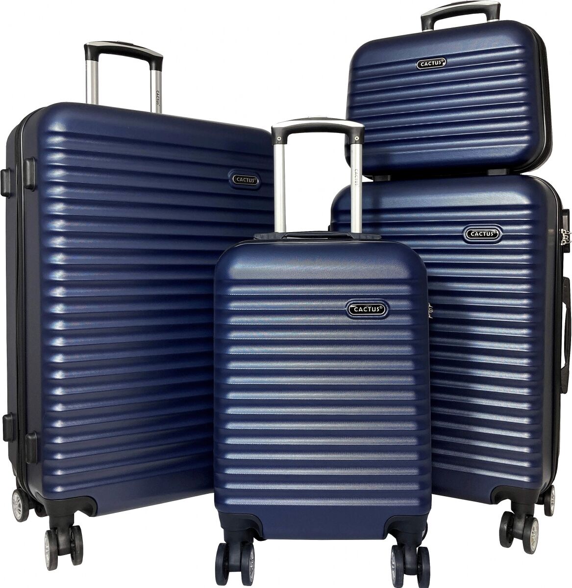 Cactus Lot 3 Valises Rigides plus 1 Vanity Cactus ABS - Marine Cactus Lot 3 Valises Rigides plus 1 Vanity Cactus ABS - Marine