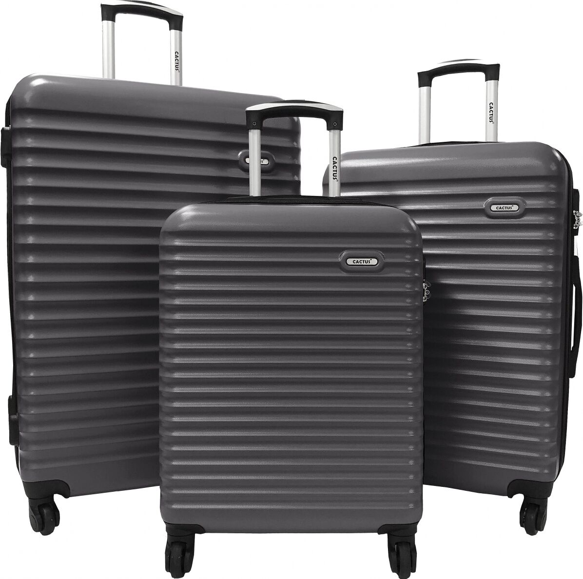 Cactus Lot 3 Valises Rigides dont 1 Valise Cabine Cactus ABS - GRIS FONCE Cactus Lot 3 Valises Rigides dont 1 Valise Cabine Cactus ABS - GRIS FONCE