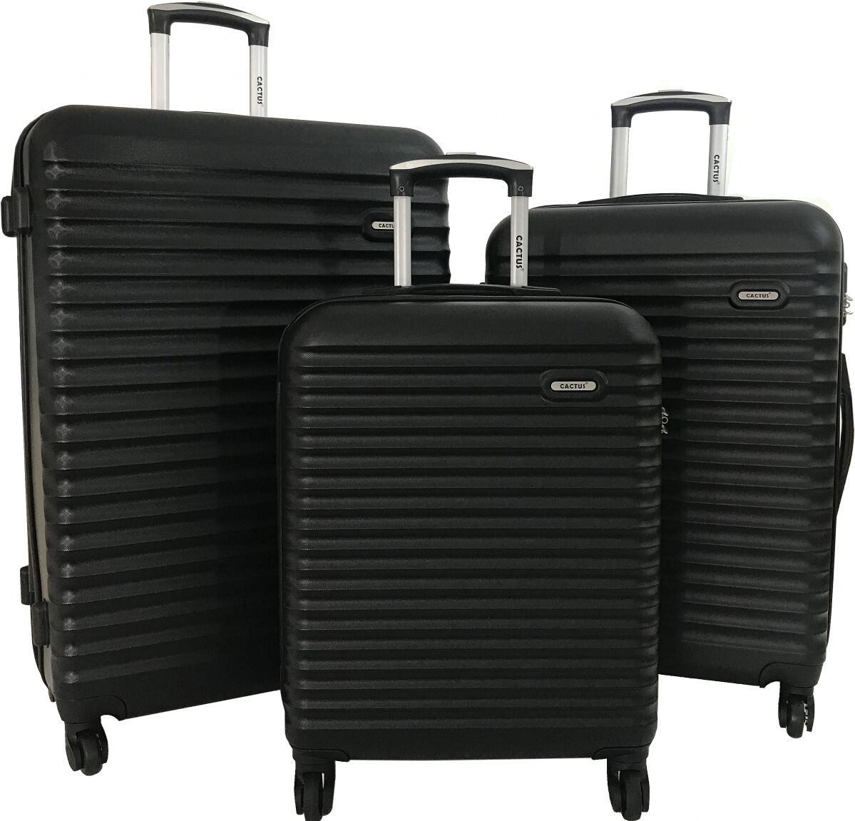 Cactus Lot 3 Valises Rigides dont 1 Valise Cabine Cactus ABS - NOIR Cactus Lot 3 Valises Rigides dont 1 Valise Cabine Cactus ABS - NOIR