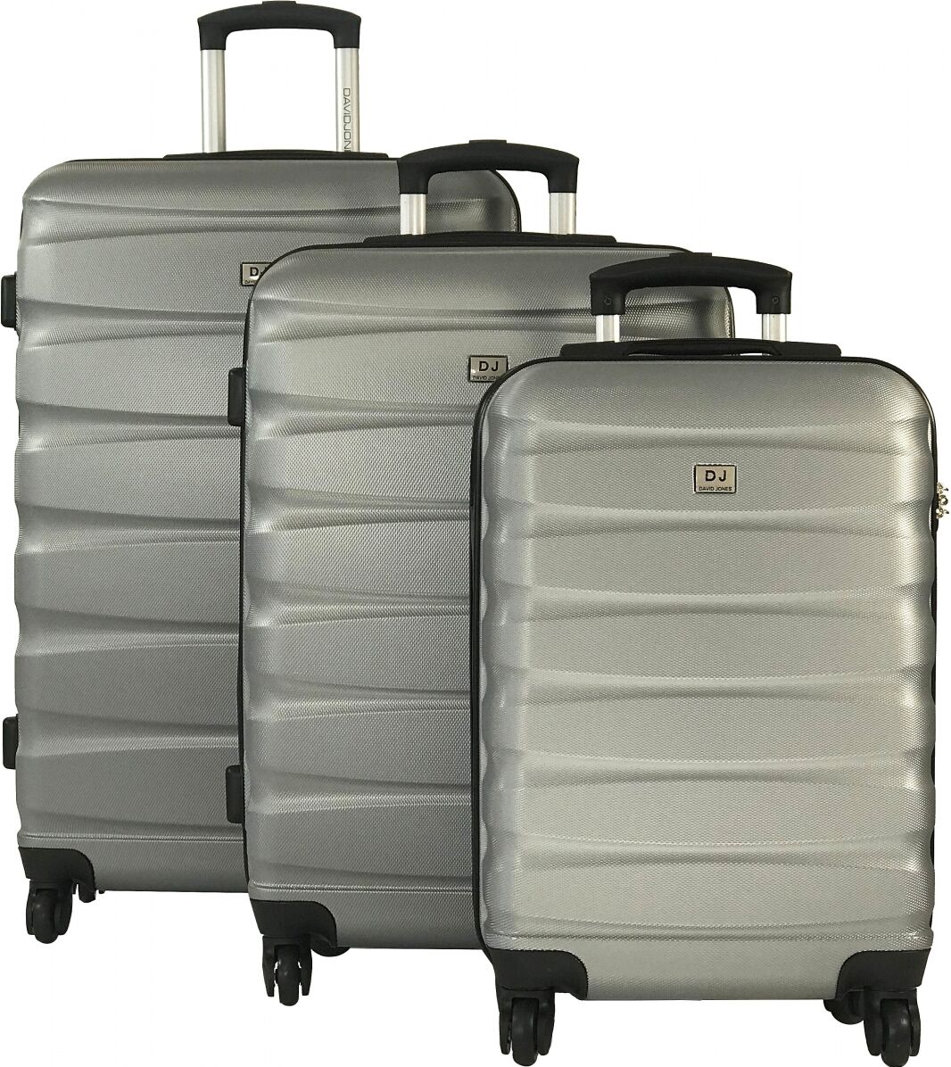 David Jones Lot 3 Valises Rigides dont 1 Valise Cabine David Jones ABS - SILVER David Jones Lot 3 Valises Rigides dont 1 Valise Cabine David Jones ABS - SILVER
