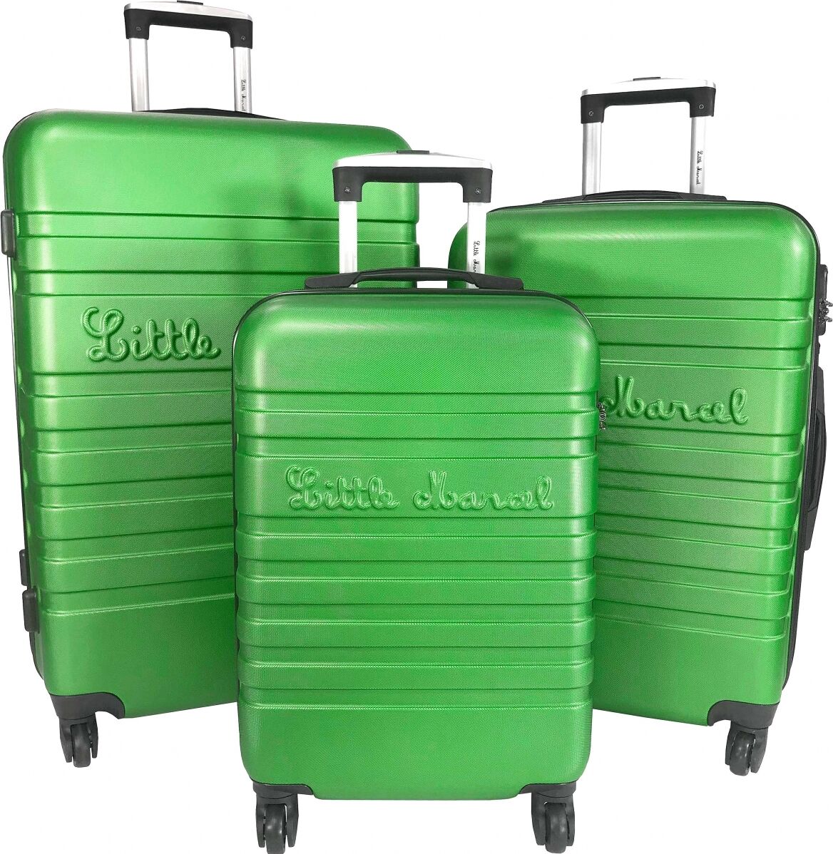 Little Marcel Lot 3 Valises Rigides dont 1 Valise Cabine Little Marcel ABS - VERT Little Marcel Lot 3 Valises Rigides dont 1 Valise Cabine Little Marcel ABS - VERT
