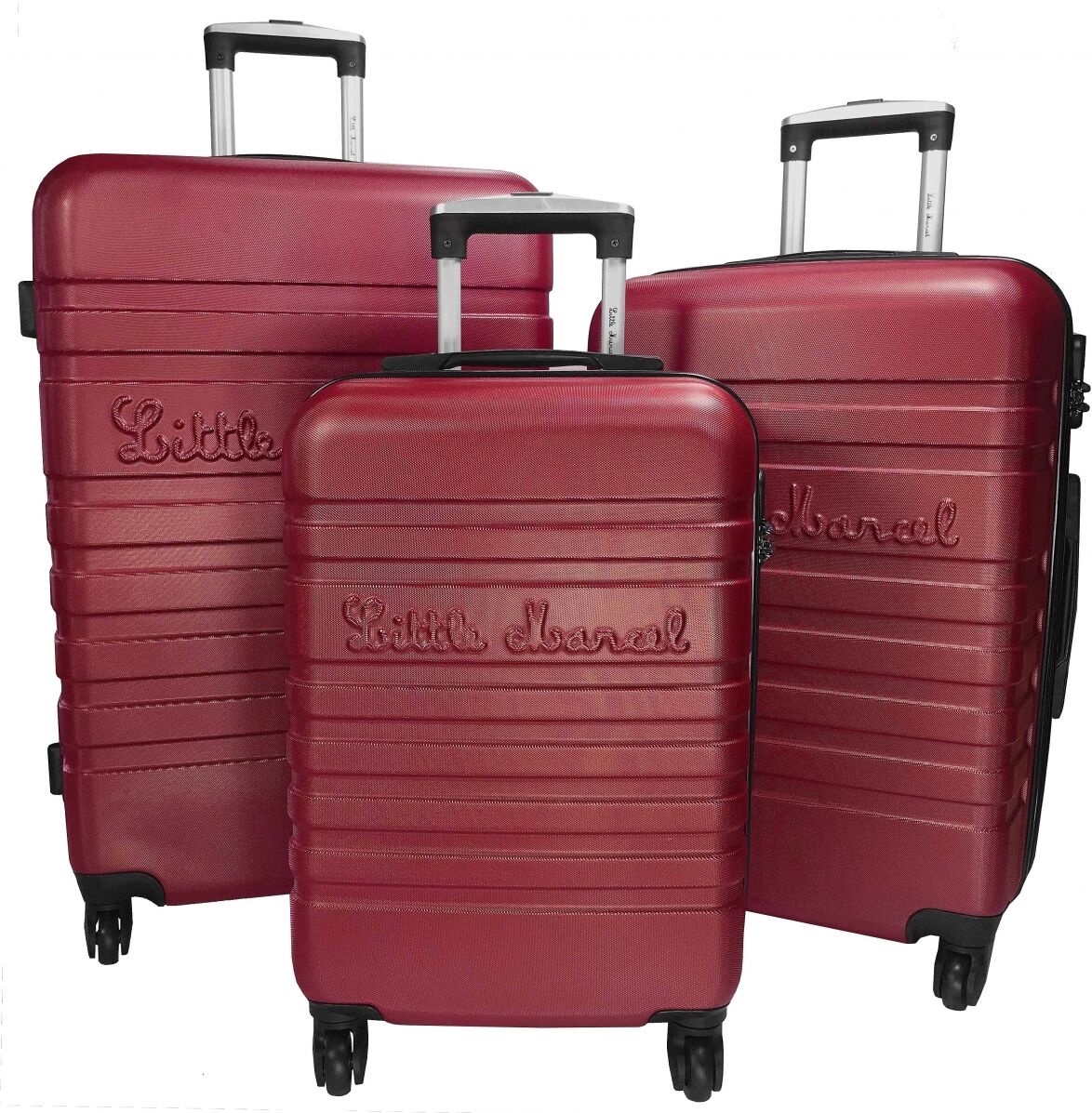 Little Marcel Lot 3 Valises Rigides dont 1 Valise Cabine Little Marcel ABS - ROUGE Little Marcel Lot 3 Valises Rigides dont 1 Valise Cabine Little Marcel ABS - ROUGE
