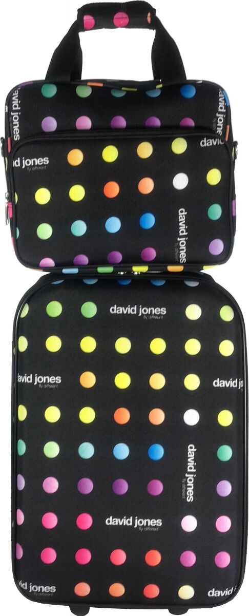 David Jones Lot Valise Cabine et Reporter Souple David Jones Polyester - ASSORTIS David Jones Lot Valise Cabine et Reporter Souple David Jones Polyester - ASSORTIS