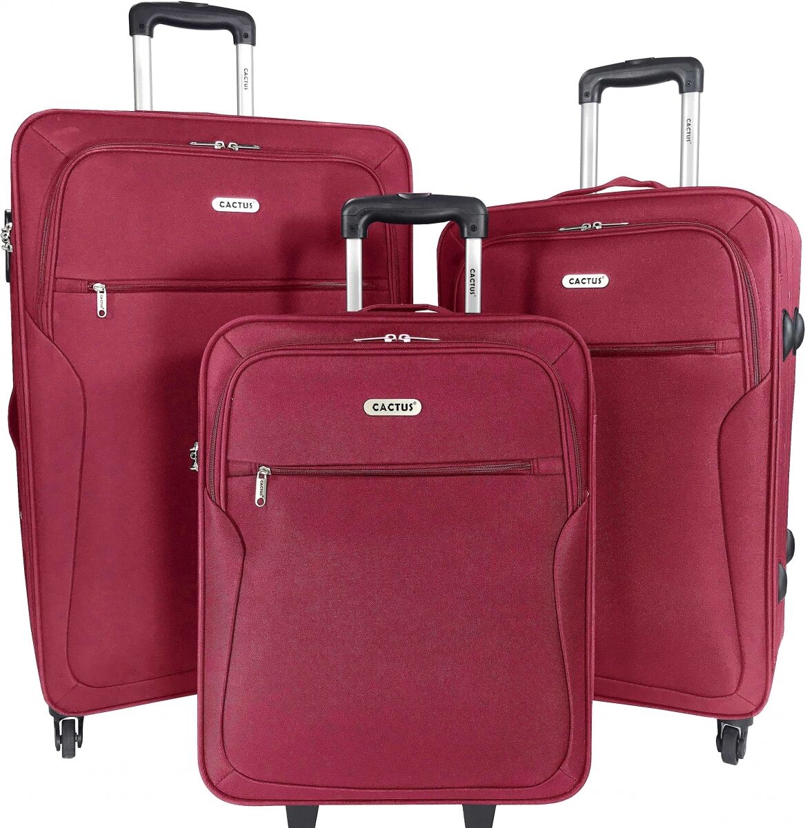 Cactus Lot 3 Valises Souples dont 1 Valise Cabine Cactus - ROUGE Cactus Lot 3 Valises Souples dont 1 Valise Cabine Cactus - ROUGE