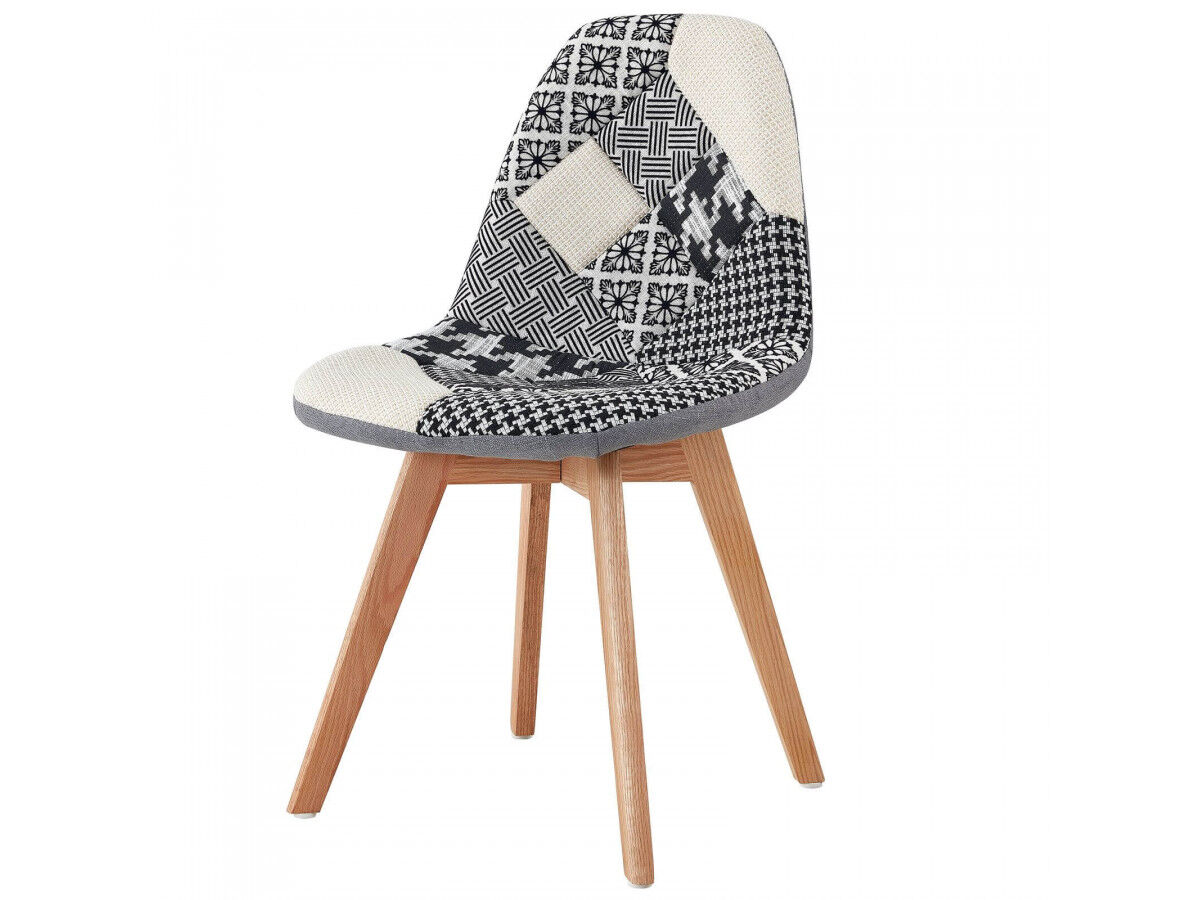 BOBOCHIC Chaise en tissu patchwork multicolore n�3 MARIUS  - Marron - Polyester