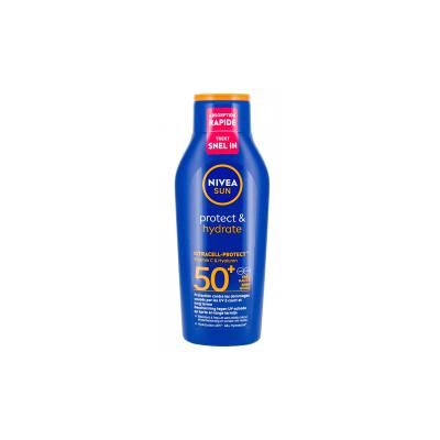 Nivea Sun Protect & Hydrate Lait Solaire Absorption Rapide SPF50+ 400 ml - Flacon 400 ml - Publicité Nivea Sun Protect & Hydrate Lait Solaire Absorption Rapide SPF50+ 400 ml - Flacon 400 ml - Publicité