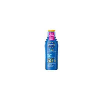 Nivea Sun Protect & Hydrate Kids Lait Solaire SPF50+ 200 ml - Flacon 200 ml - Publicité Nivea Sun Protect & Hydrate Kids Lait Solaire SPF50+ 200 ml - Flacon 200 ml - Publicité