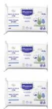 Mustela Lingettes de Coton Bio à l'Eau Lot de 3 x 60 Lingettes - Lot 3 x 60 Lingettes