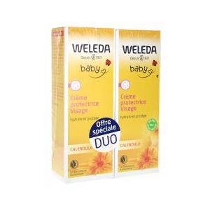 Weleda Baby Crème Protectrice Visage Calendula Lot de 2 x 50 ml - Lot 2 x 50 ml