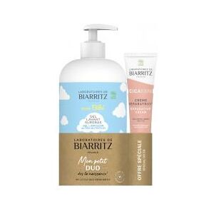 Laboratoires de Biarritz Gel Lavant Surgras Bio 500 ml + CICA REPA Crème Réparatrice Bio 40 ml - Lot 2 produits