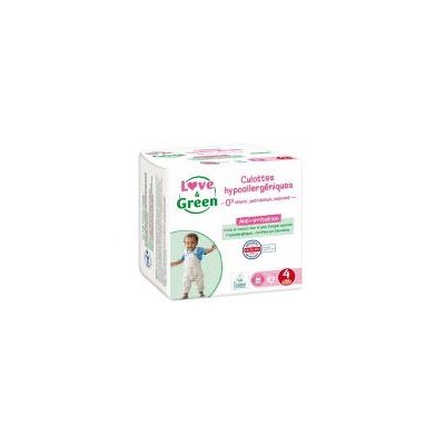 Love & Green Culottes Hypoallergéniques 32 Culottes Taille 4 (8-15 kg) - Paquet 32 couches-culottes - Publicité Love & Green Culottes Hypoallergéniques 32 Culottes Taille 4 (8-15 kg) - Paquet 32 couches-culottes - Publicité