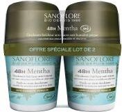 Sanoflore 48H Mentha Déodorant Fraîcheur Anti-Traces Bio Lot de 2 x 50 ml - Lot 2 x 50 ml