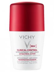 Vichy Déodorant 96H Clinical Control Détranspirant Anti-Odeur Roll-On 50 ml - Flacon-Bille 50 ml