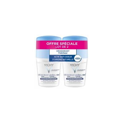 Vichy Déodorant Minéral 48H Roll-On pour peaux sensibles - Publicité Vichy Déodorant Minéral 48H Roll-On pour peaux sensibles - Publicité