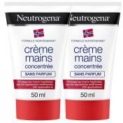 Neutrogena Crème Mains Concentrée Sans Parfum Lot de 2 x 50 ml - Lot 2 x 50 ml